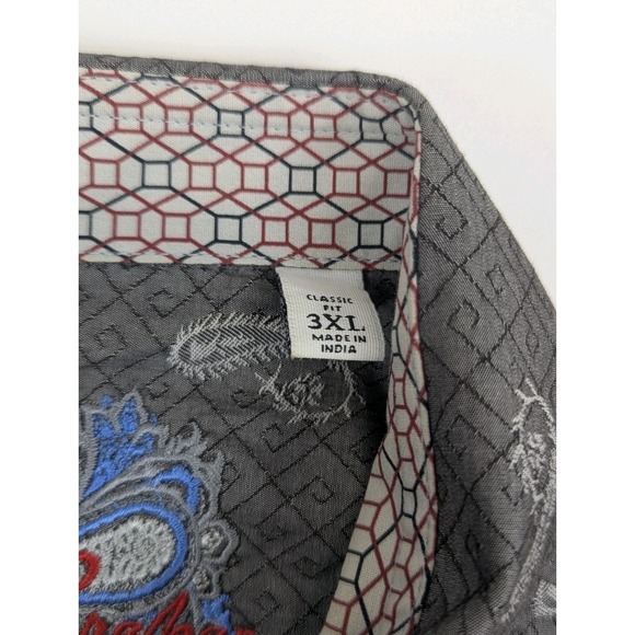 Robert Graham Bayview Paisley Jacquard Long Sleeve Button Flip Shirt Mens 3XL - Picture 5 of 9